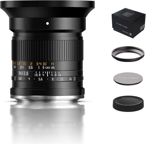 Ttartisan 14mm F2.8 ASPH Lens for Nikon Z Mount ، Full Frame Wide Angle Manual Lens Z5 Z7 Z6ii Z6iii Z7ii Z9 ZF ZFC Z30 Z50ii (Z Mount) in Kuwait