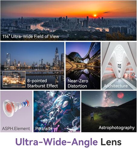 Ttartisan 14mm F2.8 ASPH Lens for Nikon Z Mount ، Full Frame Wide Angle Manual Lens Z5 Z7 Z6ii Z6iii Z7ii Z9 ZF ZFC Z30 Z50ii (Z Mount) in Kuwait