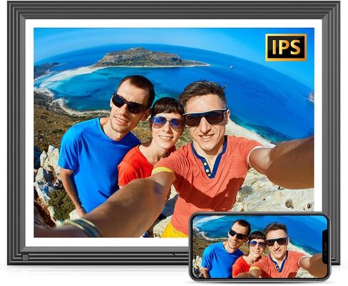 إطار الصورة الرقمي الكبير-wifi-photo 21.5 بوصة-32 جيجابايت ، 1920x1080 IPS FHD 1080p ، تلقائي تلقائيًا ، شارك في الفيديو عبر البريد الإلكتروني للتطبيق ، التخزين السحابي المجاني ، مثبت على الحائط ، هدية للأب الأب. in Saudi Arabia