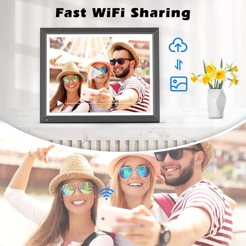 إطار الصورة الرقمي الكبير-wifi-photo 21.5 بوصة-32 جيجابايت ، 1920x1080 IPS FHD 1080p ، تلقائي تلقائيًا ، شارك في الفيديو عبر البريد الإلكتروني للتطبيق ، التخزين السحابي المجاني ، مثبت على الحائط ، هدية للأب الأب. in Saudi Arabia