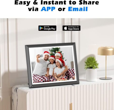 إطار الصورة الرقمي الكبير-wifi-photo 21.5 بوصة-32 جيجابايت ، 1920x1080 IPS FHD 1080p ، تلقائي تلقائيًا ، شارك في الفيديو عبر البريد الإلكتروني للتطبيق ، التخزين السحابي المجاني ، مثبت على الحائط ، هدية للأب الأب. in Saudi Arabia