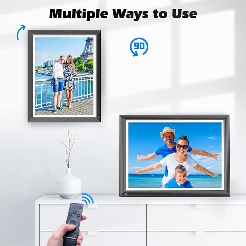 إطار الصورة الرقمي الكبير-wifi-photo 21.5 بوصة-32 جيجابايت ، 1920x1080 IPS FHD 1080p ، تلقائي تلقائيًا ، شارك في الفيديو عبر البريد الإلكتروني للتطبيق ، التخزين السحابي المجاني ، مثبت على الحائط ، هدية للأب الأب. in Saudi Arabia