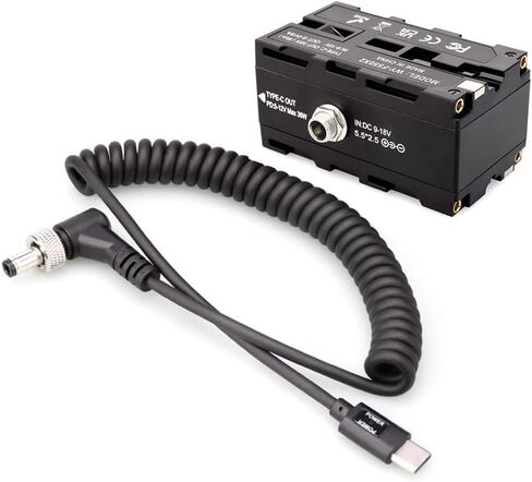 ثنائي الوجهين NPF نوع البطارية نوع C محول الطاقة مرنة كابل الزنبرك 8.4V 8A الإخراج متعددة إمدادات الطاقة مستقرة لمراقبة الحقل LED ضوء الفيديو اللاسلكي in Saudi Arabia