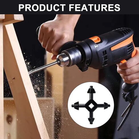 4 في 1 وجع مفتاح Chuck Chuck ، 1/4 "3/8" 1/2 "5/8" مفتاح تشاك للضغط على الحفر ، خطيفة الحفر الكهربائية ، متوافقة مع Press Press & Power Tool chucks (Black) in Saudi Arabia