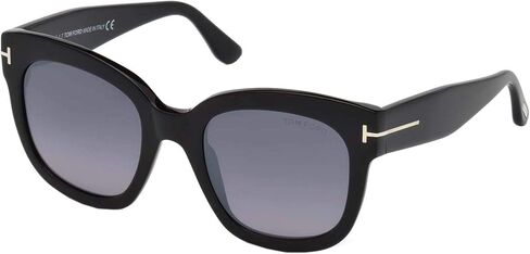 Tom Ford FT0591 01A Shiny Black Ian Round Sunglasses Lens Category 3 Size 51mm in Saudi Arabia