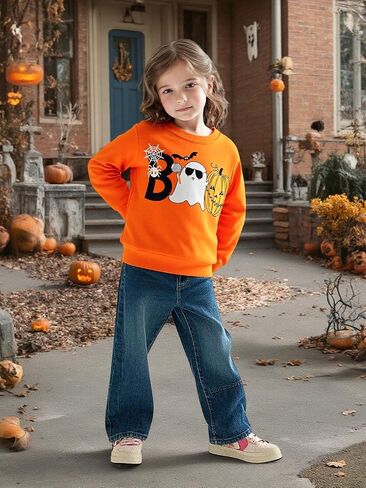 Boys Halloween Sweatshirt Toddler Kids Long Sleeve Shirt Skeleton Glow in the Dark Pullover Sweater Holiday Clothes in Saudi Arabia