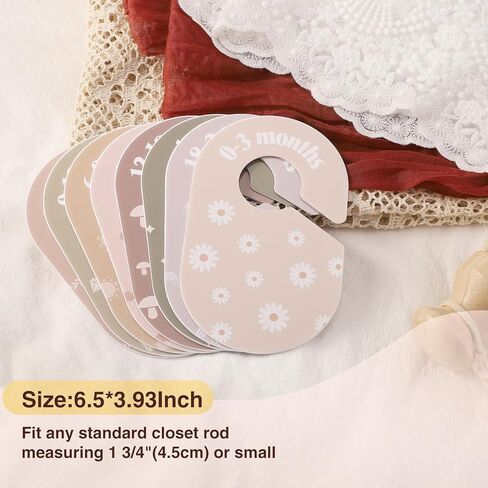 WSICSE Baby Closet Divider, Double-Sided Baby Clothes Organizer Nursery Decor Closet Dividers for baby Clothes 8 Designs from Newborn to 24 Month in Saudi Arabia