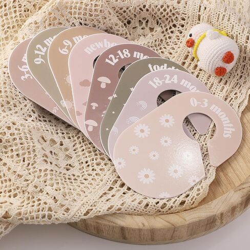 WSICSE Baby Closet Divider, Double-Sided Baby Clothes Organizer Nursery Decor Closet Dividers for baby Clothes 8 Designs from Newborn to 24 Month in Saudi Arabia