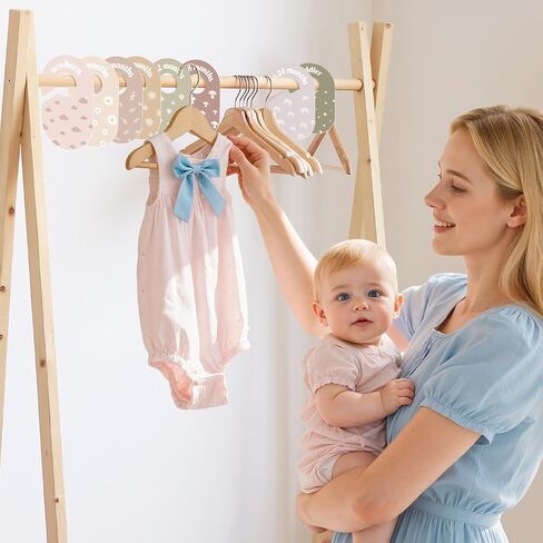 WSICSE Baby Closet Divider, Double-Sided Baby Clothes Organizer Nursery Decor Closet Dividers for baby Clothes 8 Designs from Newborn to 24 Month in Saudi Arabia