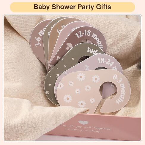WSICSE Baby Closet Divider, Double-Sided Baby Clothes Organizer Nursery Decor Closet Dividers for baby Clothes 8 Designs from Newborn to 24 Month in Saudi Arabia