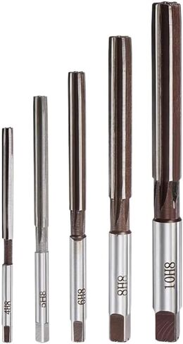 5pcs H8 Hand Reamers Set 4mm 5mm 6mm 8mm 10mm Accuracy Carbon Tool Steel 6 Flutes Straight Shank Milling Cutter Tool in Saudi Arabia