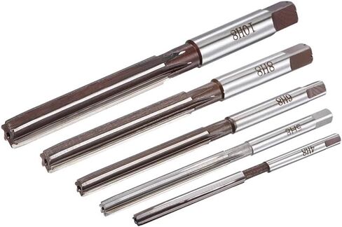 5pcs H8 Hand Reamers Set 4mm 5mm 6mm 8mm 10mm Accuracy Carbon Tool Steel 6 Flutes Straight Shank Milling Cutter Tool in Saudi Arabia