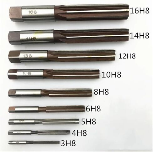 H8 Manual Straight Slot Reamer 2-20mm, 9Sicr Manual Square Shank Reamer, Manual Reaming and Precision Cutting Milling Cutter(5pcs 4-12mmH8) in Saudi Arabia