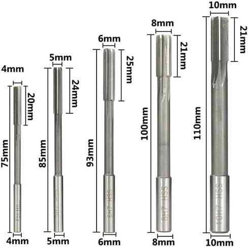 1PCS HSS Machine Tool Reamer H7 ، 1mm- 20mm Straight Shank Chuck Machine Tool Reamer Straight Slot Reamer Milling Cutter (19mm H7) in Saudi Arabia