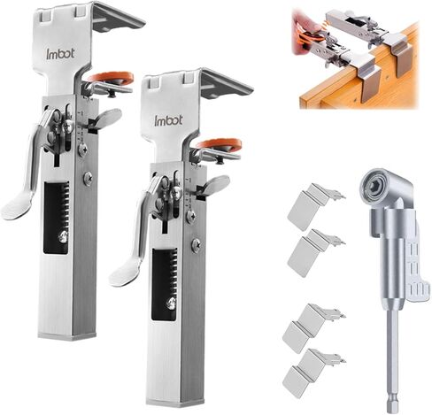 2 مشابك التثبيت الأمامية للأدراج ， مقاطع تثبيت الدرج السريعة ， أداة تثبيت الخزانة لمشبكات درج خزانة الخشب ، عرض قابل للتعديل 21 مم - 50 مم ، مع زوايا الدُفعات in Kuwait