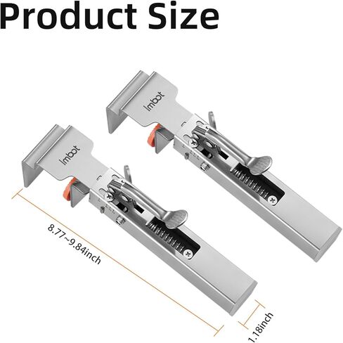 2 مشابك التثبيت الأمامية للأدراج ， مقاطع تثبيت الدرج السريعة ， أداة تثبيت الخزانة لمشبكات درج خزانة الخشب ، عرض قابل للتعديل 21 مم - 50 مم ، مع زوايا الدُفعات in Kuwait