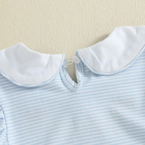 Toddler Baby Girl Back to School Outfit Apple Short Sleeve Dress Smocked Striped Dress First Day of School Pre K Clothes in Saudi Arabia