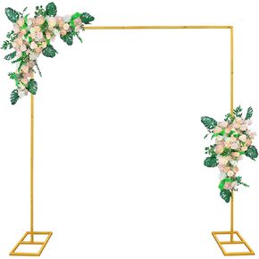 8.2FT Black Metal Wedding Arches for Ceremony Square Balloon Arch Stand Rectangular Backdrop Stand for Anniversary Birthday Party Bridal Shower Home Indoor Outdoor Decoration in Saudi Arabia