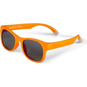 Blippi Mirrored Sunglasses - Bendable, Polarized, Orange Glasses for Children with Blue Mirrored Lens in Saudi Arabia