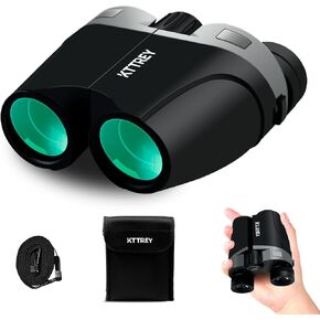 10x25 Compact Binoculars for Adults and Kids, Small High Powered Binoculars with Low Light Vision for Bird Watching, Hunting, Hiking, Cruise and Travel, Includes Carrying Bag in Kuwait