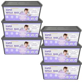 Diaper Pail Refill Bags, Compatible with Genie Easy Roll Signature Diaper Pail and Platinum Diaper Pail, 7-Layer Odor-Barrier Technology, 30 bags per pack -2Pack in Kuwait