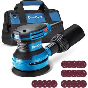 Dong Cheng 5-Inch Random Orbital Sander 380W 12800OPM Electric Palm Sander, 6 Variable Speeds, with 20pcs Sandpaper & Detachable Dust Bag, Power Sander for Woodworking, Sanding & Polishing (Renewed) in Kuwait