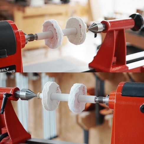 Woodworking Lathe Buffing System MT2 Mandrel,3-Step Buffing Wheel Kits 8 inch with 3pcs Polishing Cutting Compounds. in Saudi Arabia