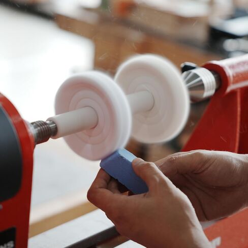 Woodworking Lathe Buffing System MT2 Mandrel,3-Step Buffing Wheel Kits 8 inch with 3pcs Polishing Cutting Compounds. in Saudi Arabia