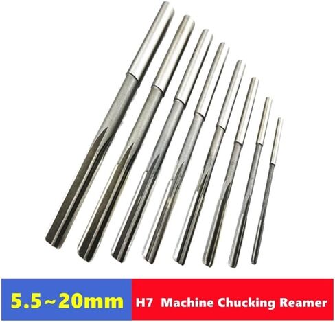 W6542 HSS Machine Tool Reamer H7, Straight Shank Chuck Machine Tool Reamer Straight Slot Reamer Milling Cutter(9.5mm H7) in Saudi Arabia