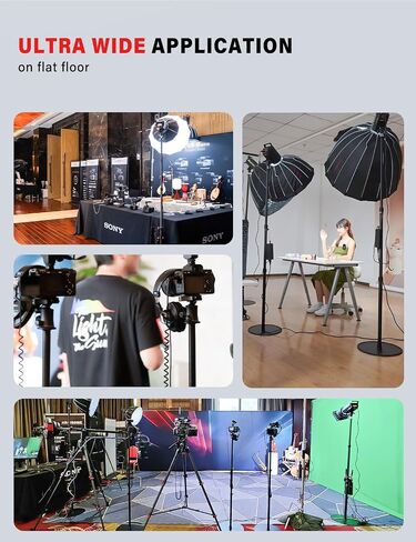 IFOOTAGE RB-A400 Round Base Monopod, 79'' Aluminum Photography Light Stand Flat Base, Camera Tripod Stand for DSLR Camera, Light, Webcam, Live Streaming, Vlogging, Payload 10KG/22LBS (2 Pack) in Saudi Arabia