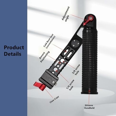 Camera Handle Grip, DSLR Stabilizer Mount, Adjustable Carry Handle for RS2/RS3/RS4 in Saudi Arabia
