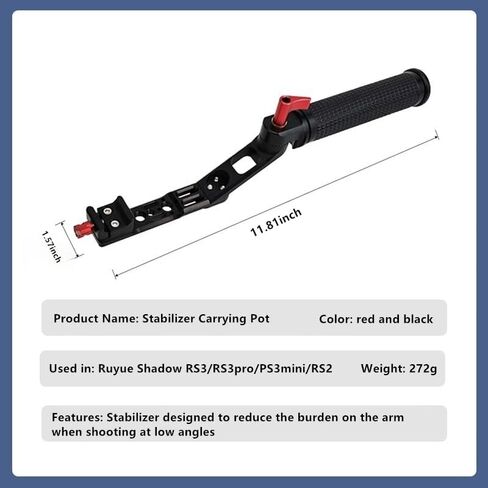 Camera Handle Grip, DSLR Stabilizer Mount, Adjustable Carry Handle for RS2/RS3/RS4 in Saudi Arabia