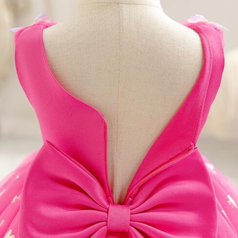 Baby Girls Tulle Dress Shiny Butterfly Birthday Princess Wedding Pageant Dress Tutu Party Dresses for 12M-5Y in Saudi Arabia