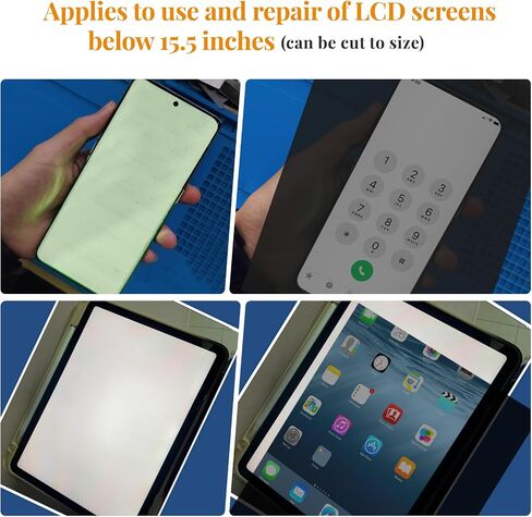 فيلم استقطاب شاشة LCD ، فيلم استقطاب لاصق مع أسرّة أصابع ومجموعة تنظيف ، 2 كمبيوتر ، بحجم 7.8 × 11.8 بوصة ، سمك 0.17 مم ، ينطبق على مرشح تصوير شاشة LCD in Kuwait
