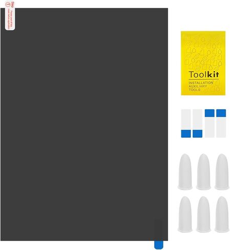 LCD Polarizing Film, Adhesive Polarized Film with Finger Cots and Cleaning Kit, 2 Pcs, Size 7.8 X 11.8 in, Thickness 0.17 mm, Applies to LCD Screen Repair Photography Filter in Kuwait
