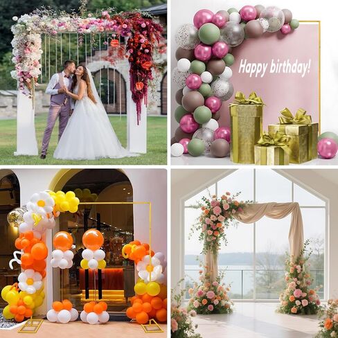 8.2FT Black Metal Wedding Arches for Ceremony Square Balloon Arch Stand Rectangular Backdrop Stand for Anniversary Birthday Party Bridal Shower Home Indoor Outdoor Decoration in Kuwait