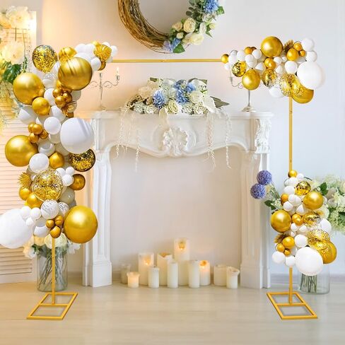 8.2FT Black Metal Wedding Arches for Ceremony Square Balloon Arch Stand Rectangular Backdrop Stand for Anniversary Birthday Party Bridal Shower Home Indoor Outdoor Decoration in Kuwait
