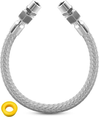 ضغط ضاغط الهواء خرطوم 40 "طول × 1" من ذكور معظم ضواغط الهواء ، -50 ° F -750 ° F 450psi ، خراطي مرن من الفولاذ المقاوم للصدأ الصناعي مرنة مع مفصل دوار مجاني in Saudi Arabia
