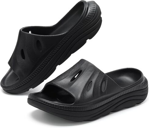 NPNYSY Womens Recovery Sandals Mens Comfortable Athletic Slides Thick Cushion Lightweight Plantar Fasciitis Sport Sliders of Indoor Outdoor,Arch Support Orthotic Open Toe in Saudi Arabia