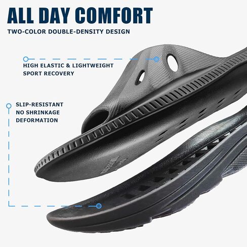 NPNYSY Womens Recovery Sandals Mens Comfortable Athletic Slides Thick Cushion Lightweight Plantar Fasciitis Sport Sliders of Indoor Outdoor,Arch Support Orthotic Open Toe in Saudi Arabia