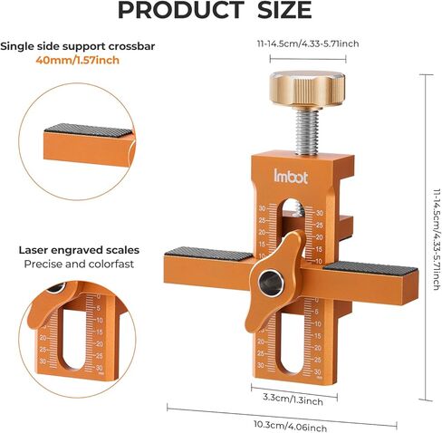 موقع تحديد موقع تثبيت باب الخزانة IMBOT لإعداد سريع ودقيق ， سهولة تعديل سبيكة الألومنيوم متعددة الاستخدامات أداة تحديد مواقع باب الخزانة لتثبيت أبواب الخزانة بدون إطار أو إطار الوجه in Kuwait
