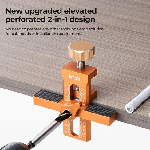 موقع تحديد موقع تثبيت باب الخزانة IMBOT لإعداد سريع ودقيق ， سهولة تعديل سبيكة الألومنيوم متعددة الاستخدامات أداة تحديد مواقع باب الخزانة لتثبيت أبواب الخزانة بدون إطار أو إطار الوجه in Kuwait