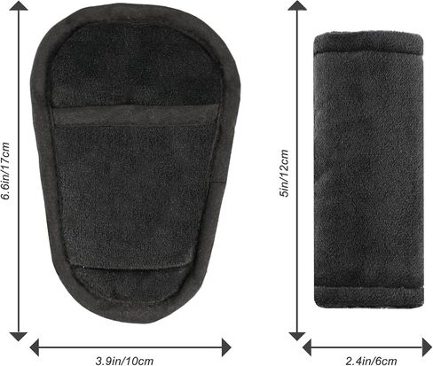 Car Seat Straps Pads for Baby Boys 3 Pieces,Super Soft Car Seat Strap Covers Kids,Man Fai Sky Infant Carseat Shoulder Pading, Hip Support for All Car Seats, Pushchair, Stroller(Black) in Kuwait