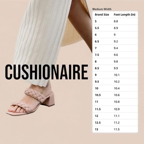صندل نسائي من CUSHIONAIRE مرصع بالعقيق يماني + إسفنج ميموري عريض متوفر in Saudi Arabia