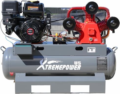 XtremePowerus 13.0hp دبابة ضاغط الهواء 30 جالون الخدمة التي تعمل بالطاقة الغاز خزان ضاغط أفقي لورشة العمل ومواقع البناء والآلات in Kuwait