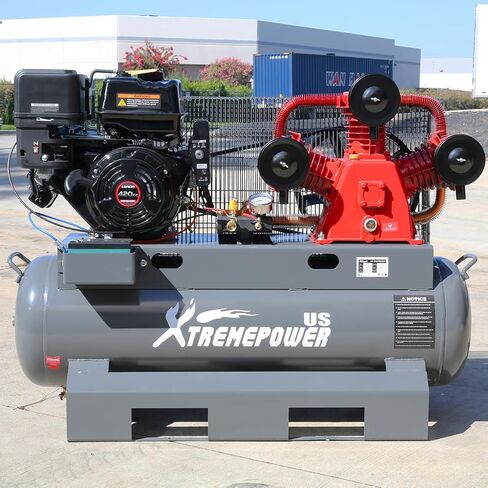 XtremePowerus 13.0hp دبابة ضاغط الهواء 30 جالون الخدمة التي تعمل بالطاقة الغاز خزان ضاغط أفقي لورشة العمل ومواقع البناء والآلات in Kuwait