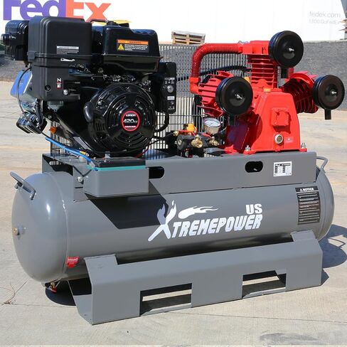 XtremePowerus 13.0hp دبابة ضاغط الهواء 30 جالون الخدمة التي تعمل بالطاقة الغاز خزان ضاغط أفقي لورشة العمل ومواقع البناء والآلات in Kuwait