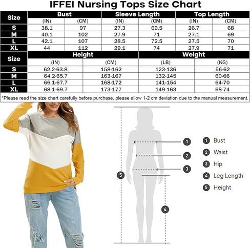 IFFEI Women's Maternity Nursing Tops Breastfeeding Tank Shirt Long Sleeve Nursing Clothes in Saudi Arabia