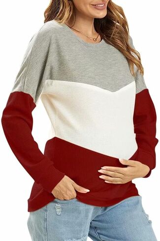 IFFEI Women's Maternity Nursing Tops Breastfeeding Tank Shirt Long Sleeve Nursing Clothes in Saudi Arabia