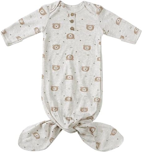 Kids Tales Newborn Baby Knotted Sleep Gown Printed Sleepwear Sleeping Bag Nightgown Infant Bear Security Blanket Snuggle Toy in Kuwait